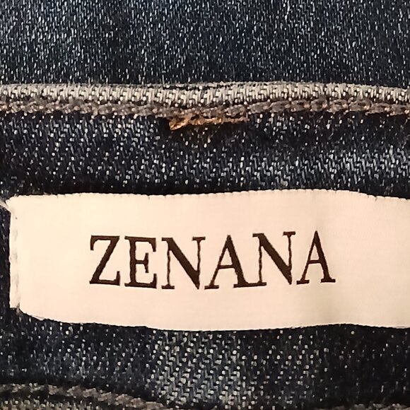 Zenana Jeans Size 30 Charlotte High Rise Mom Distressed Blue Denim Stretch - Picture 7 of 9